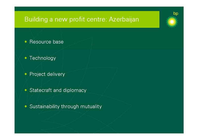 SEPTEMBER 2006 INVESTOR PRESENTATION – BP Plc – slide 16