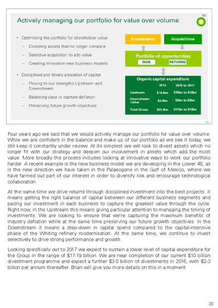 Q3 2015 Investor Presentation – BP Plc – slide 24