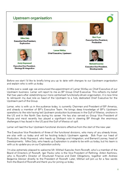 DECEMBER 2012 INVESTOR PRESENTATION – BP Plc – slide 5