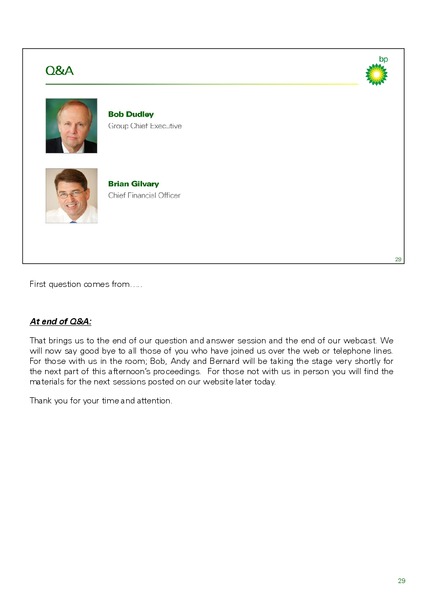 DECEMBER 2012 INVESTOR PRESENTATION – BP Plc – slide 32