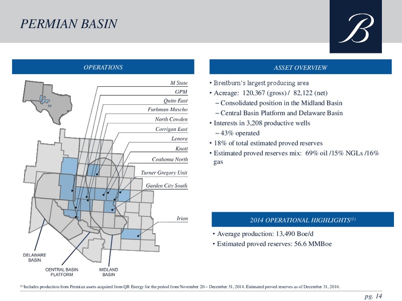 IPAA OGIS NEW YORK – Breitburn Energy Partners L.P. – slide 14