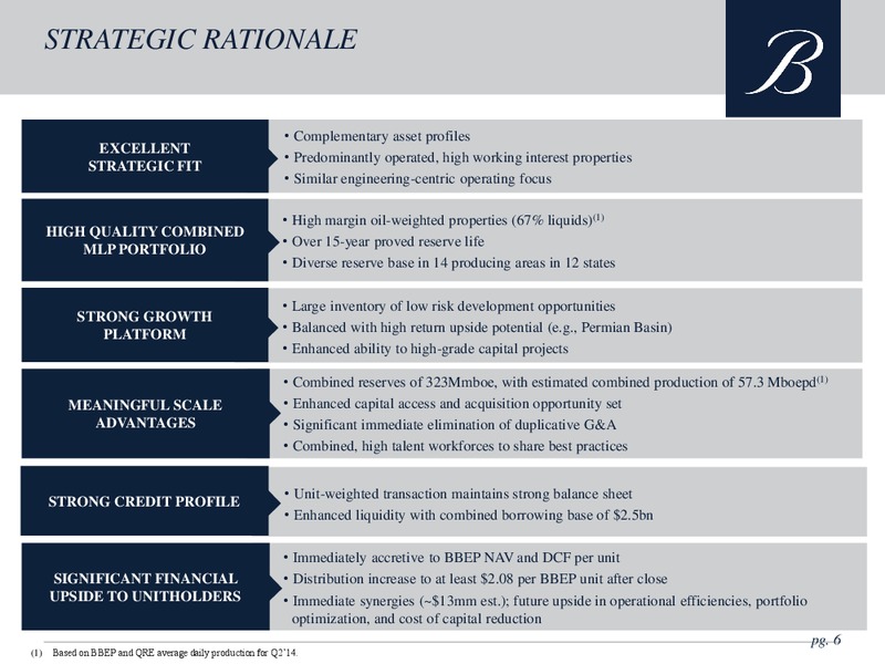 BREITBURN ENERGY PARTNERS LP & QR ENERGY LP MERGER – Breitburn Energy Partners L.P. – slide 5
