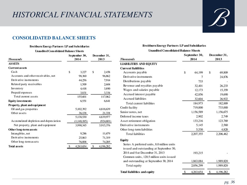 Investor Presentation – Breitburn Energy Partners L.P. – slide 34
