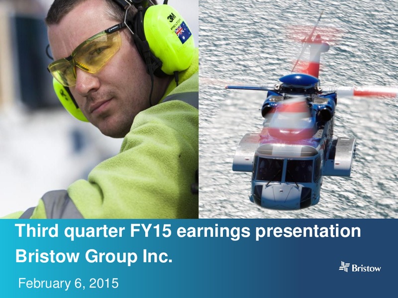Third quarter FY15 earnings presentation – Bristow Group – slide 1
