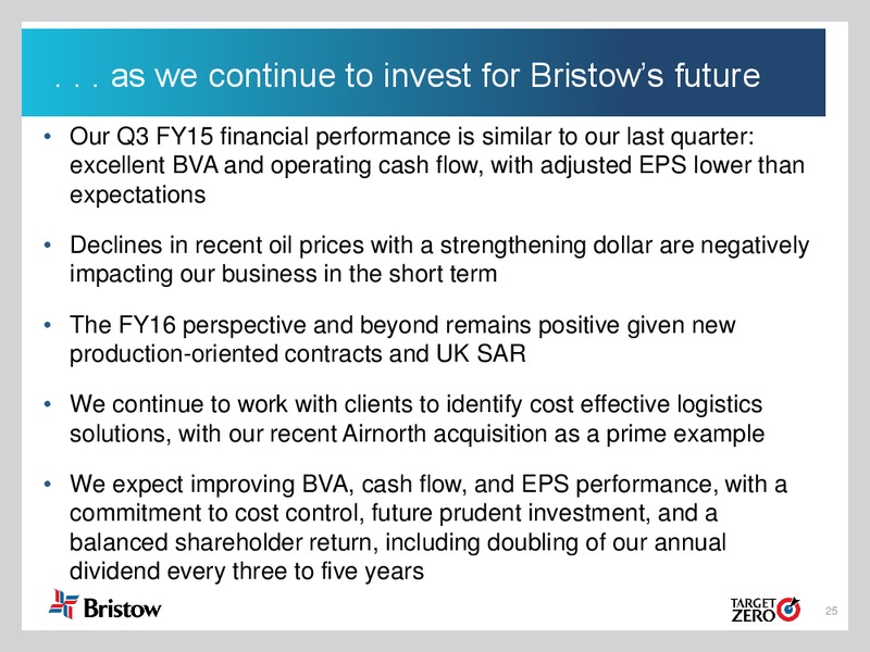 Third quarter FY15 earnings presentation – Bristow Group – slide 24