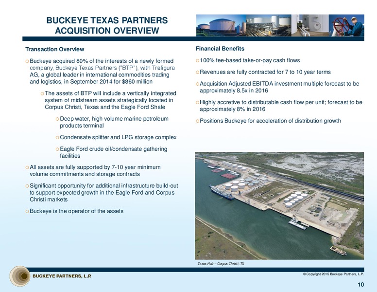 MARCH 2015 INVESTOR PRESENTATION – Buckeye Partners Lp – slide 9