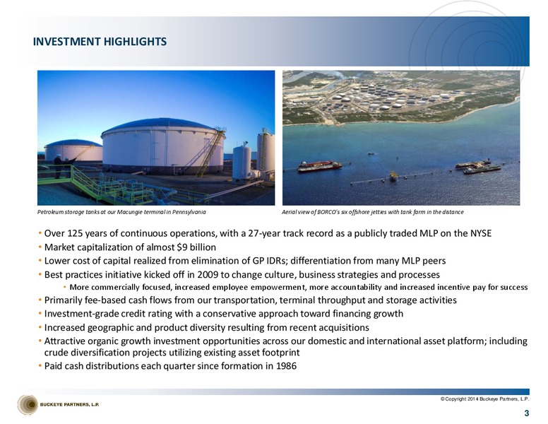 INVESTOR PRESENTATION – Buckeye Partners Lp – slide 2