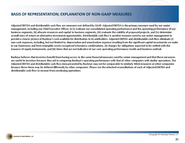 INVESTOR PRESENTATION – Buckeye Partners Lp – slide 20