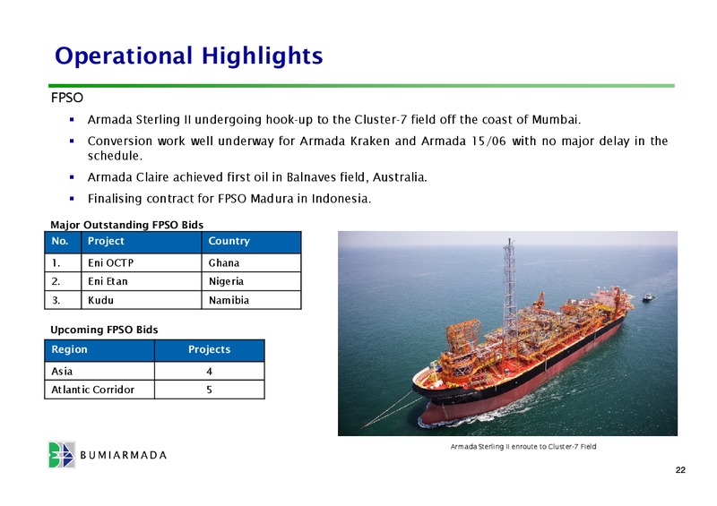 Q3 2014 PRESENTATION – Bumi Armada Berhad – slide 22