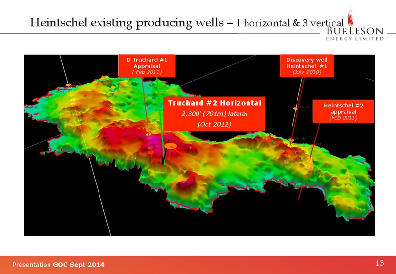 INVESTOR PRESENTATION – Burleson Energy Limited – slide 13