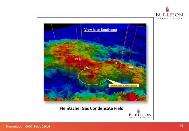 INVESTOR PRESENTATION – Burleson Energy Limited – slide 14