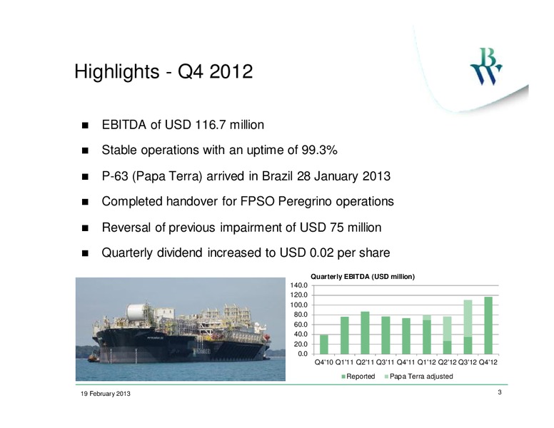 Q4 2012 EARNINGS CALL – Bw Offshore – slide 2