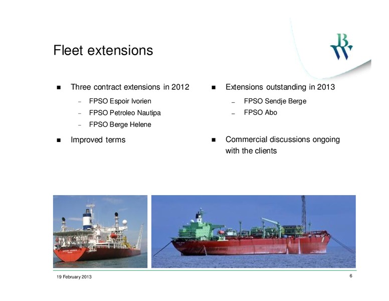 Q4 2012 EARNINGS CALL – Bw Offshore – slide 5