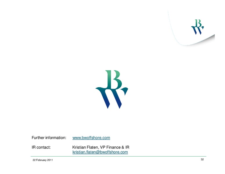 Q4 2010 EARNINGS CALL – Bw Offshore – slide 31