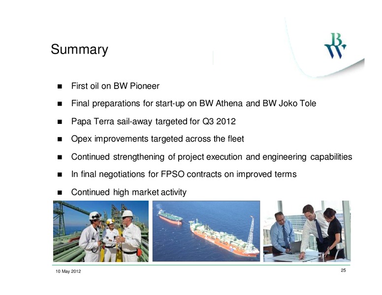 Q1 2012 CONFERENCE CALL – Bw Offshore – slide 24