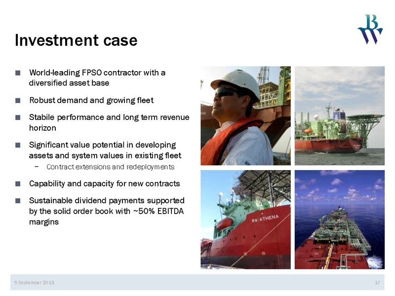 PARETO SECURITIES 20TH ANNUAL OIL & OFFSHORE CONFERENCE – Bw Offshore – slide 17