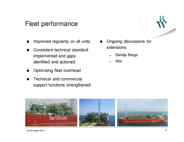 Q3 2012 RESULTS – Bw Offshore – slide 5