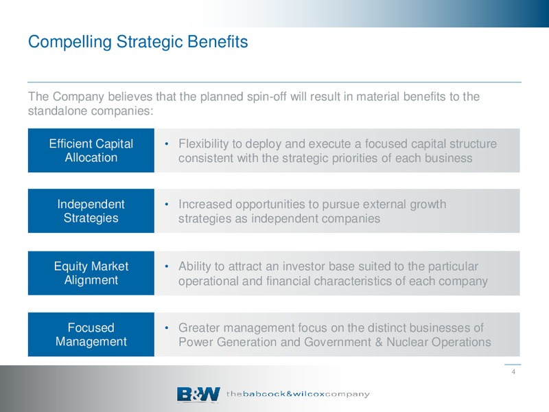 INVESTOR PRESENTATION – The Babcock & Wilcox Company – slide 3