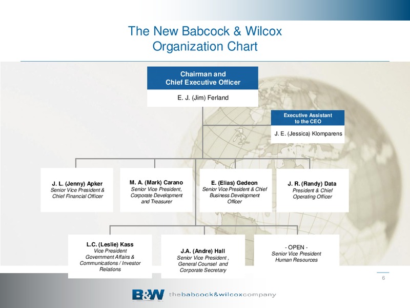 INVESTOR PRESENTATION – The Babcock & Wilcox Company – slide 5
