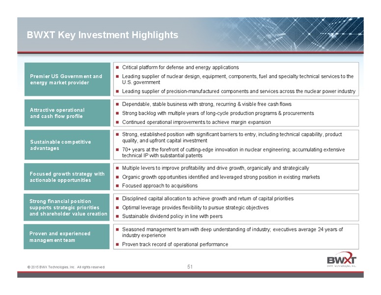 JUNE 2015 INVESTOR PRESENTATION – Babcock & Wilcox Company – slide 50