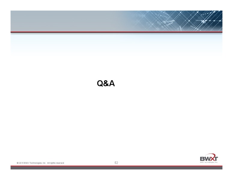 JUNE 2015 INVESTOR PRESENTATION – Babcock & Wilcox Company – slide 51