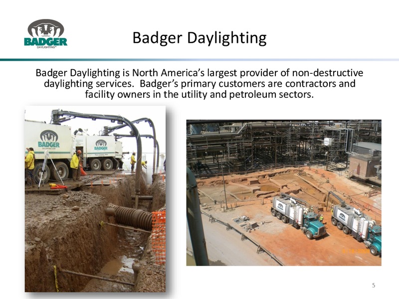 May 2015 Corporate Presentation – Badger Daylighting Ltd. – slide 4