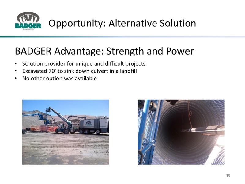 August 2015 Investor Presentation – Badger Daylighting Ltd. – slide 18
