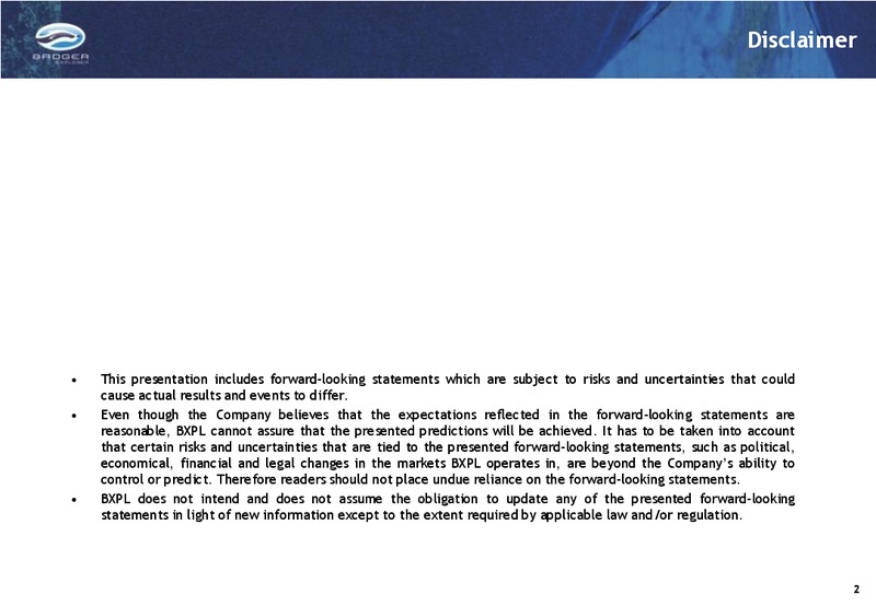 Q4 2013 RESULTS – Badger Explorer – slide 2
