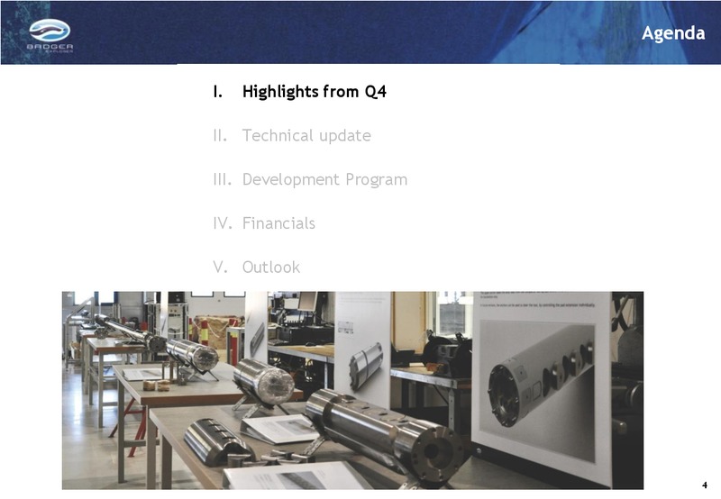 Q4 2013 RESULTS – Badger Explorer – slide 4
