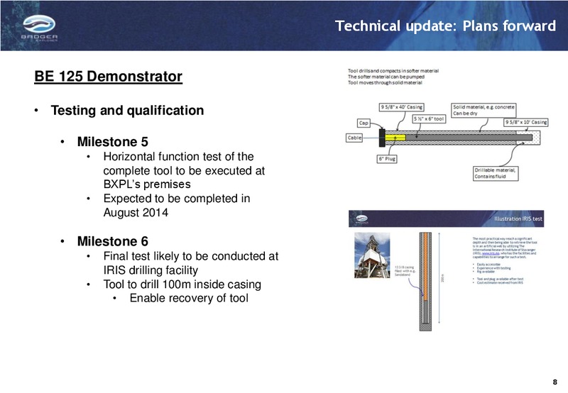Q4 2013 RESULTS – Badger Explorer – slide 8