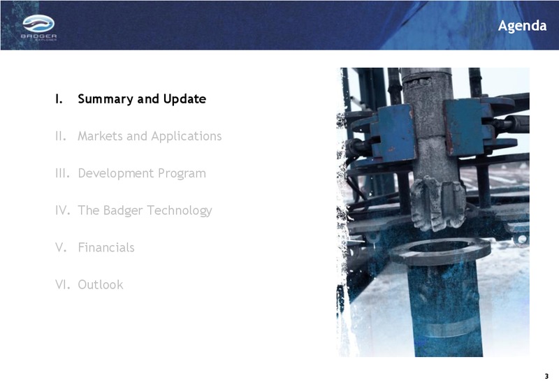 Q1 2012 RESULTS – Badger Explorer – slide 3
