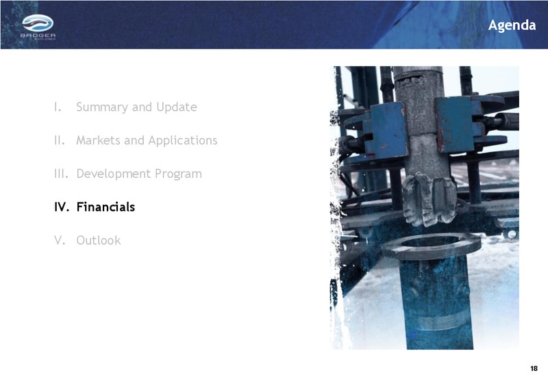 Q2 2012 RESULTS – Badger Explorer – slide 18