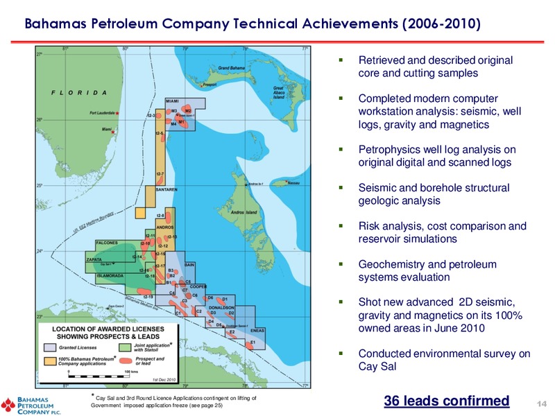 January 2011 Investor Presentation – Bahamas Petroleum – slide 13