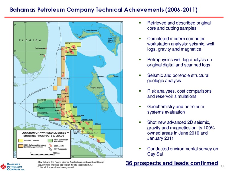 March 2011 Investor Presentation – Bahamas Petroleum – slide 12