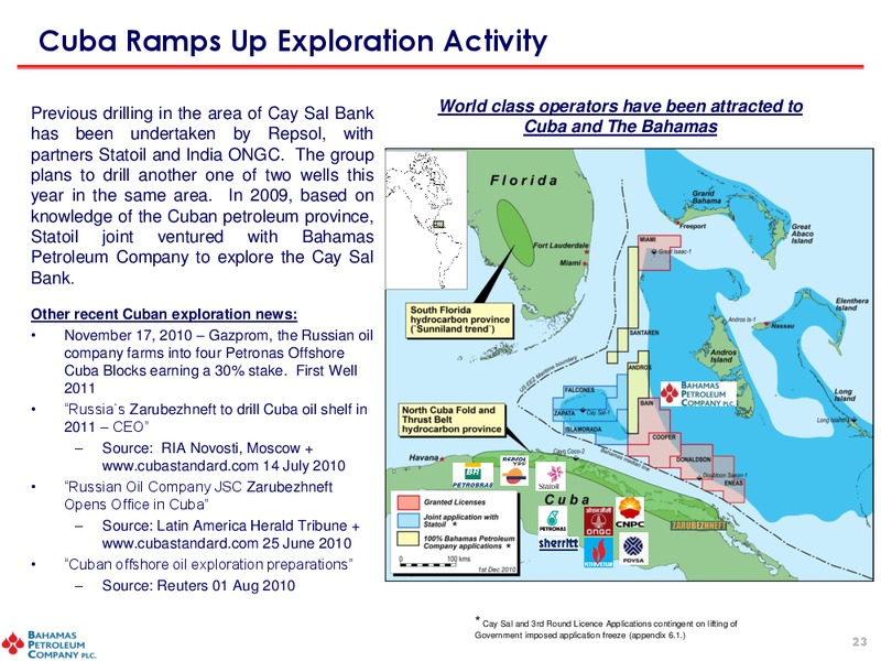 March 2011 Investor Presentation – Bahamas Petroleum – slide 22