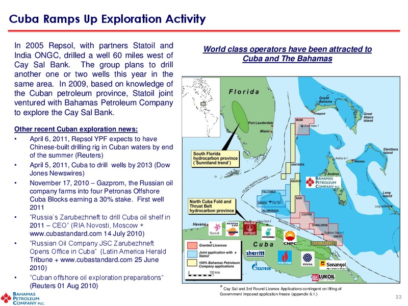 June 2011 Investor Presentation – Bahamas Petroleum – slide 21