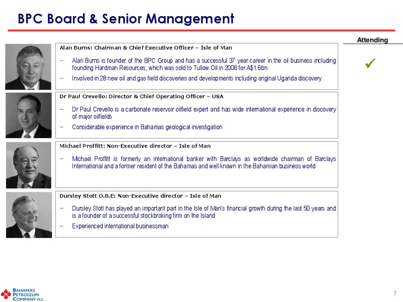 September 2010 Investor Presentation – Bahamas Petroleum – slide 6
