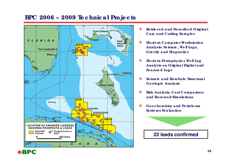 October 2009 Investor Presentation – Bahamas Petroleum – slide 25