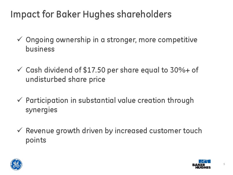 Baker Hughes GE Acquistion – Baker Hughes – slide 3