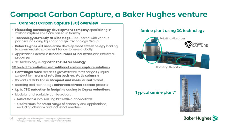 March 2021 Investor Presentation – Baker Hughes Company – slide 20