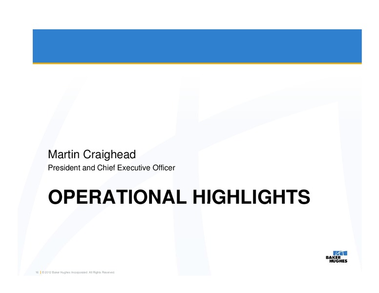 Q4 2011 CONFERENCE CALL – Baker Hughes – slide 15