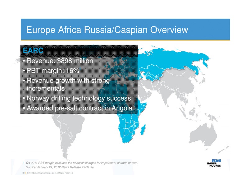 Q4 2011 CONFERENCE CALL – Baker Hughes – slide 21
