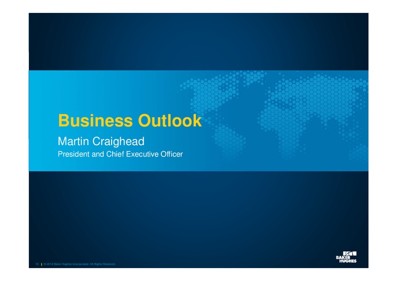 Q3 2012 RESULTS – Baker Hughes – slide 14