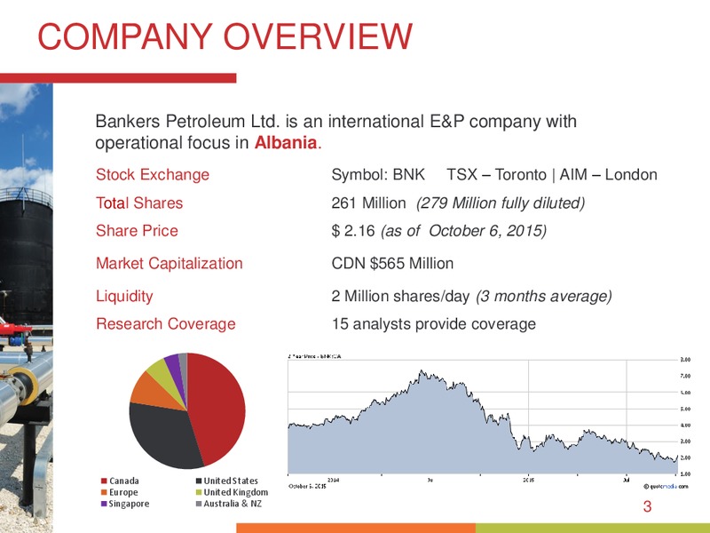 October 2015 Investor Presentation – Bankers Petroleum Ltd. – slide 2
