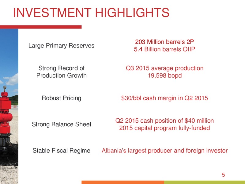October 2015 Investor Presentation – Bankers Petroleum Ltd. – slide 4