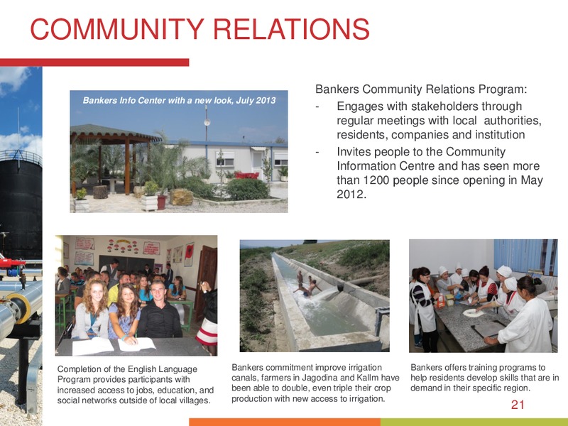 October 2015 Investor Presentation – Bankers Petroleum Ltd. – slide 20