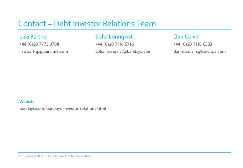Q1 2015 Earnings Call – Barclays Plc – slide 49