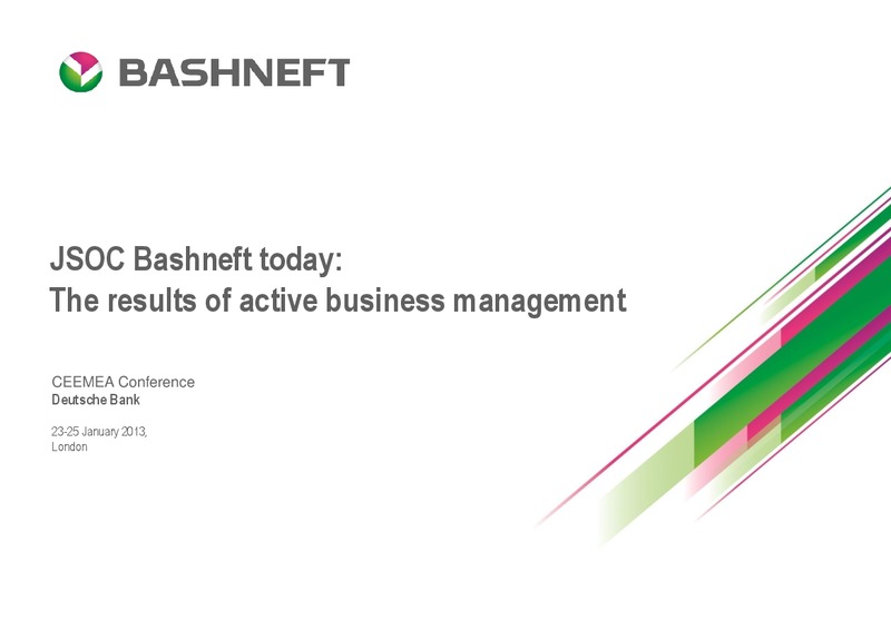 CEEMEA CONFERENCE – Bashneft – slide 1