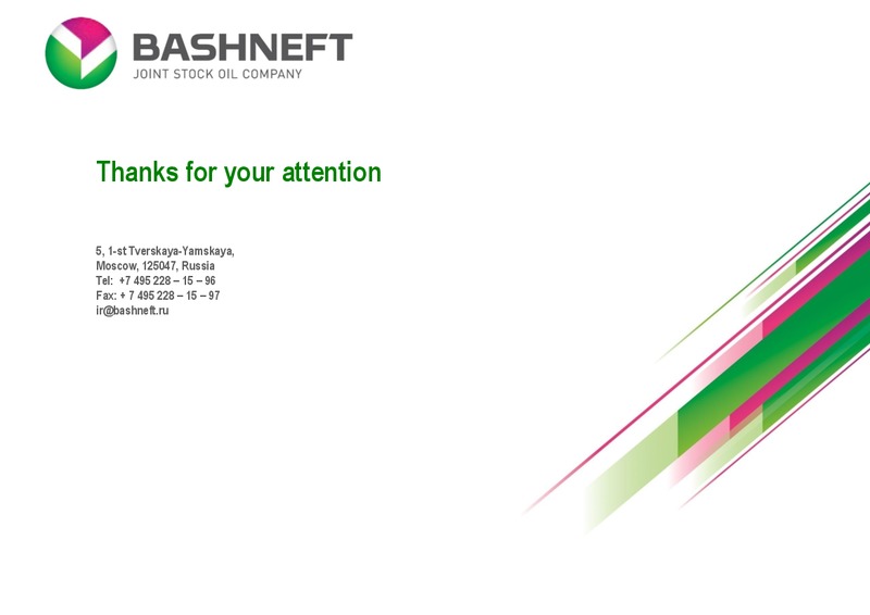 Q1 2013 RESULTS – Bashneft – slide 19