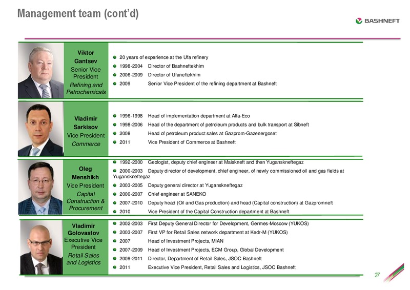 ATON CONFERENCE – Bashneft – slide 26